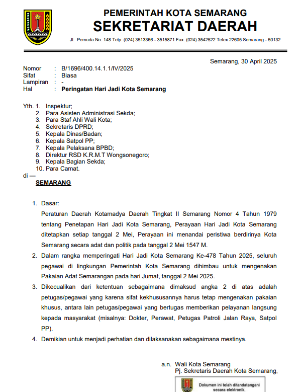 Peringatan Hari Jadi Kota Semarang
